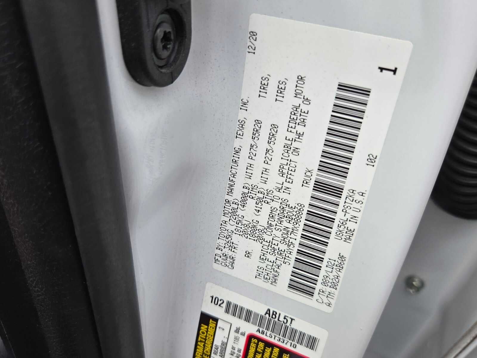 2021 Toyota Tundra 1794 Edition