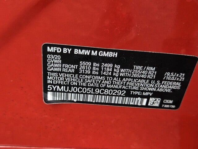 2020 BMW X4 M Sports Activity Vehicle Competition