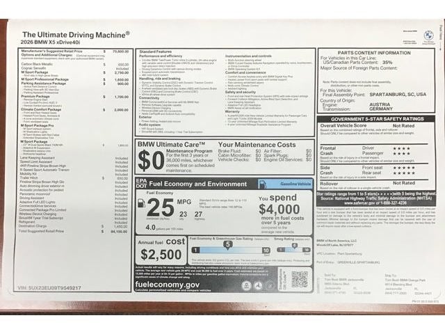 2026 BMW X5 Base