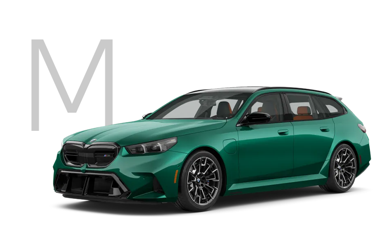 The new BMW M5 Touring in green with M logo. | Tom Bush BMW Orange Park in Jacksonville FL